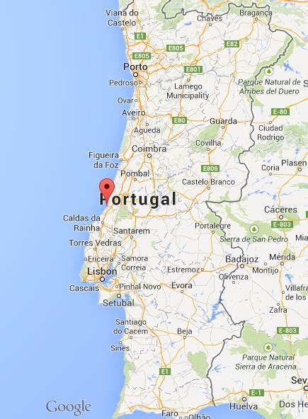 Where is Nazare on map of Portugal