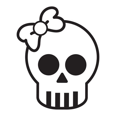 Cute Bow Skull Wall Quotes™ Decal | WallQuotes.com