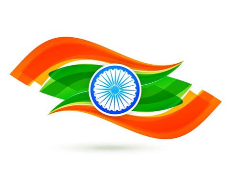 indian flag design with wave style in tricolor 456170 Vector Art at ...