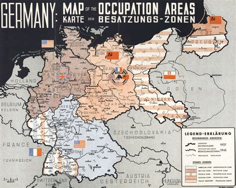 Germany occupation areas map – Never Was