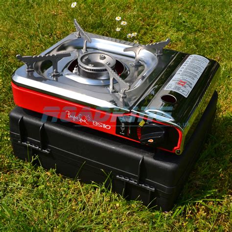 Bright Spark BS110 Cooker | Portable Gas Camping Stove | Red | ROADKING.co.uk