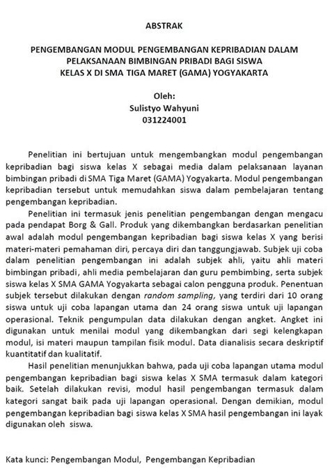 7 Contoh Abstrak Skripsi, Makalah dan Karya Ilmiah, Pedoman untuk Para ...