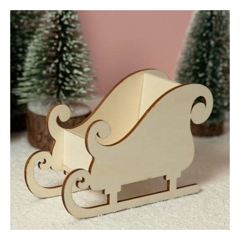 Wooden Sleigh Decoration 14.5cm | Hobbycraft