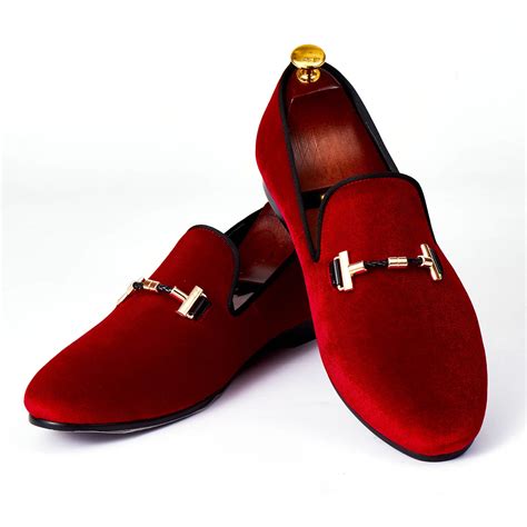 Italian Style Men Velvet Loafers Shoes with Strap Buckle Detail – FanFreakz