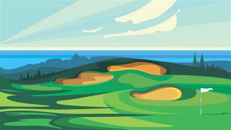 Green golf course. 2309714 Vector Art at Vecteezy