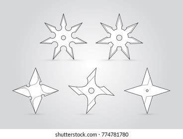 Various Types Vector Ninja Throwing Stars Stock Vector (Royalty Free) 774781780 | Shutterstock