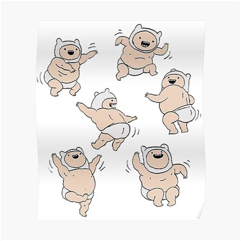 "Adventure Time T-ShirtDancing Baby Finn" Poster for Sale by MebusDell | Redbubble