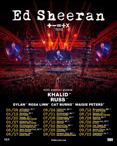 Ed Sheeran Concert Schedule 2024 - Filide Charleen