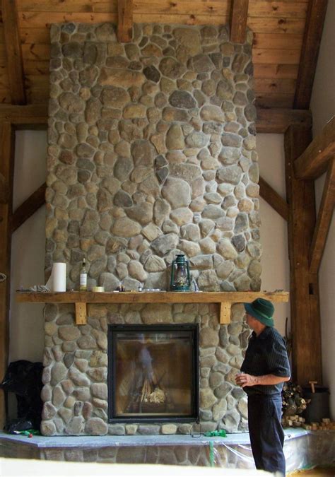 River Rock Fireplace Mantel – Fireplace Guide by Linda