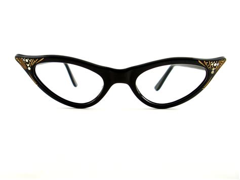 Vintage Eyeglasses Frames Eyewear Sunglasses 50S: VINTAGE 50s CAT EYE GLASSES EYEGLASSES ...