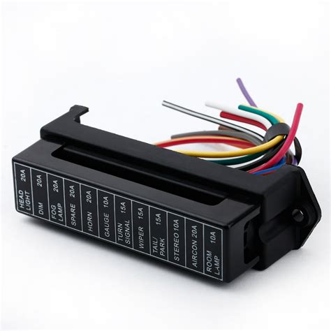 12 Way DC32V Circuit Car Trailer Auto Blade Fuse Box Block Holder ATC ATO 2-input 12-output Wire ...