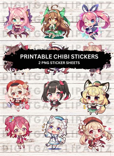 Printable Stickers Cute Stickers Anime Chibi Anime Art Binder Cover ...