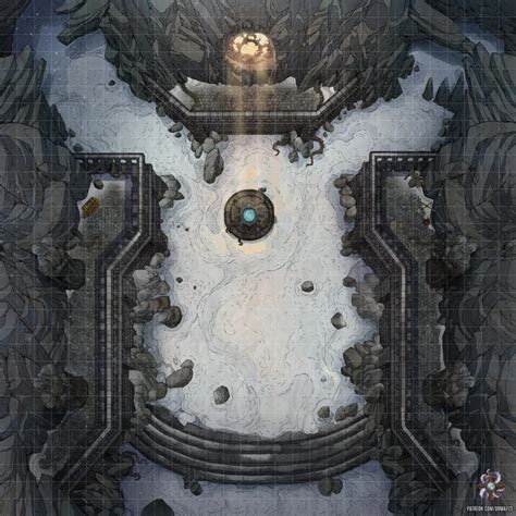 Snowy Mountain Temple Battle Map 30x30 : battlemaps in 2023 | Fantasy map, Dnd world map ...