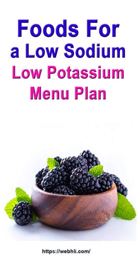 Foods For a Low Sodium Low Potassium Menu Plan | Healthy Lifestyle