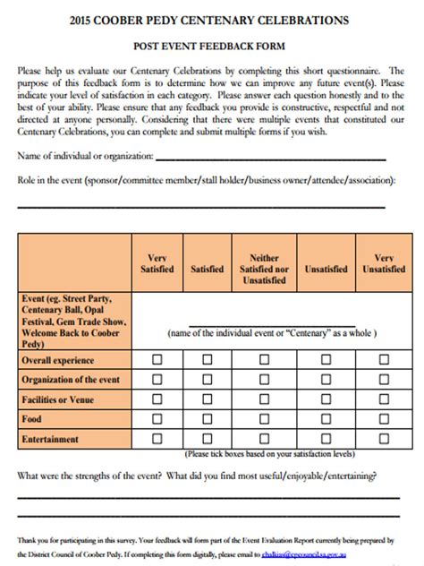 FREE 13+ Business Feedback Forms in PDF | MS Word