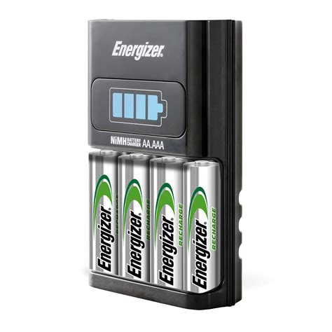 Buy Energizer 1 Hour Battery Charger for AA Batteries and AAA Batteries with 4 Rechargeable AA ...