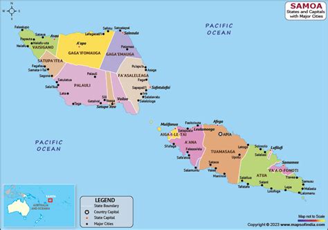 Samoa Map | HD Political Map of Samoa