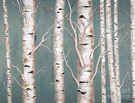 Birch Trees Painting