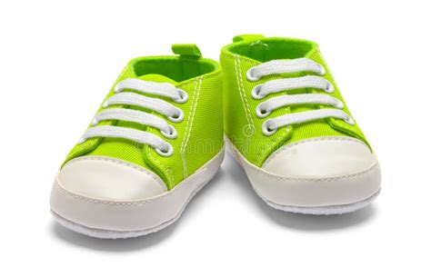 Pair Green Baby Shoes stock image. Image of boys, front - 144937237