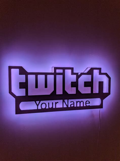 Illuminated Twitch Logo LED Wall Art | Etsy