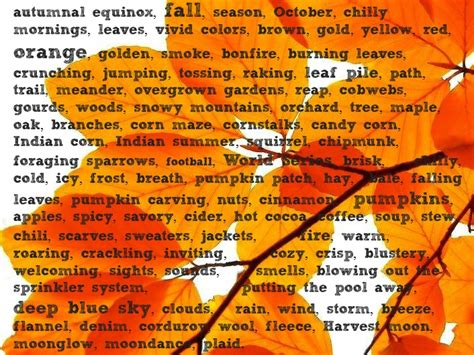 autumn and fall words oct | Jeanie Rhoades // Thought Collage