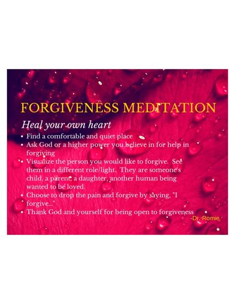 Forgiveness meditation