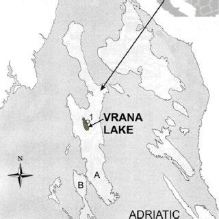 Map of Cres island and Vrana Lake. | Download Scientific Diagram