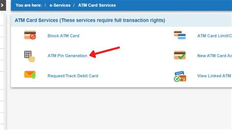 How To Generate SBI ATM (Debit Card) PIN Online Using Net Banking ...