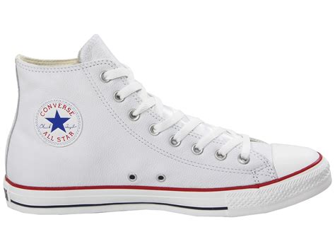 Converse Chuck Taylor® All Star® Leather Hi in White | Lyst