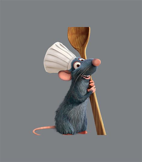 Disney Pixar Ratatouille Chef Remy with Spoon Digital Art by Kell Duaa - Pixels