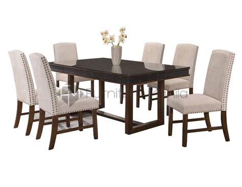 Trutti 6-Seater Dining Set with Top Glass | Furniture Manila