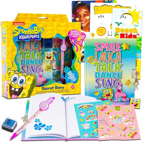 Amazon.com: Spongebob Journal and Diary Set for Kids - Bundle with Spongebob Diary Book with ...