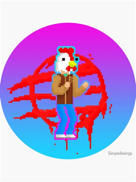 "Hotline Miami Pixel Art" Sticker for Sale by SimpleBeings | Redbubble