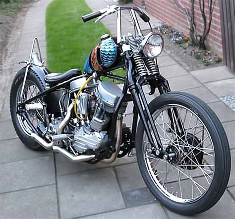 1948/1956 Harley Panhead Oldschool Bobber - ThrottleXtreme | Harley panhead, Custom motorcycles ...