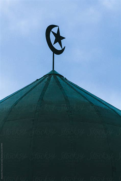 "Mosque Dome With Crescent Moon And Star Islam Symbol" by Stocksy Contributor "Alejandro Moreno ...