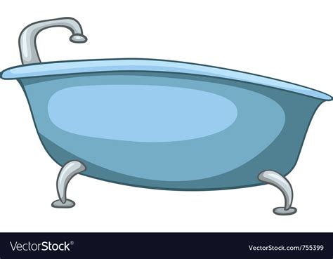 Cartoon home washroom tub Royalty Free Vector Image