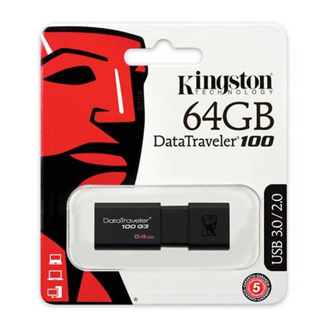 USB Drive Kingston DataTraveler 64GB USB Flash Drive Memory Stick PC MAC USB 3.0 100MB/s