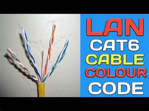 LAN CAT6 CABLE COLOUR CODE||CAT6 CABLE COLOUR SEQUENCE - YouTube