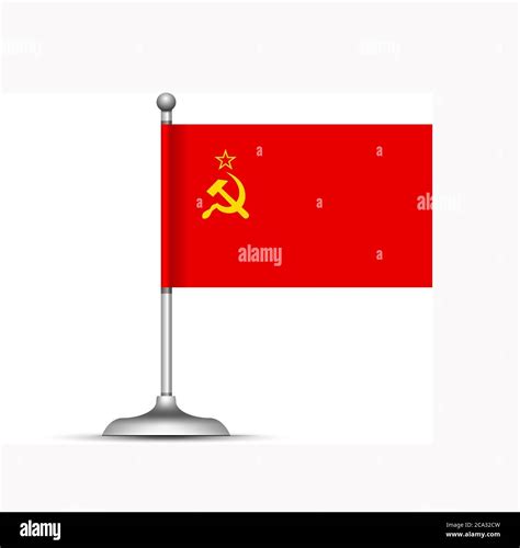 Flag of the USSR. Vector soviet union flag on white background Stock Photo - Alamy