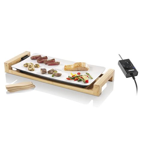 Electric Ceramic Teppanyaki Grill with Bamboo Stand