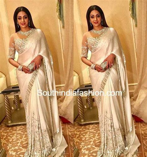 Sridevi Kapoor in Manish Malhotra Saree – South India Fashion