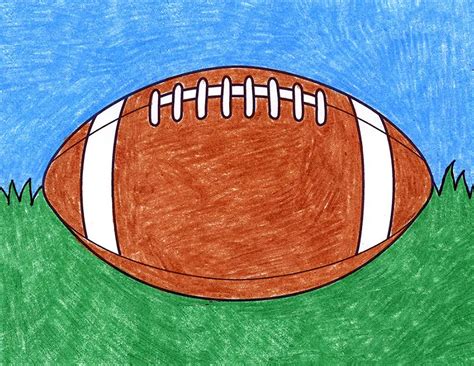 How to Draw a Football · Art Projects for Kids Art Drawings For Kids, Drawing For Kids, Easy ...