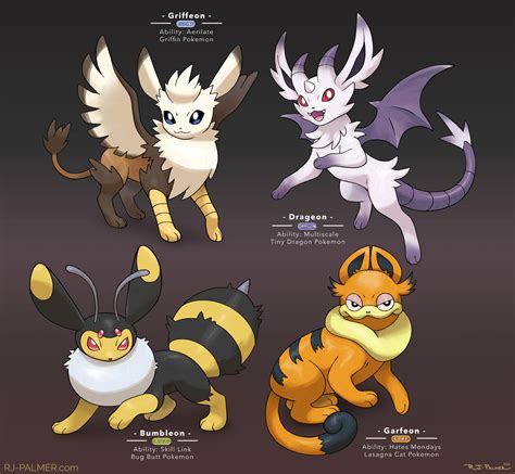 New Eevee Evolutions by arvalis on DeviantArt