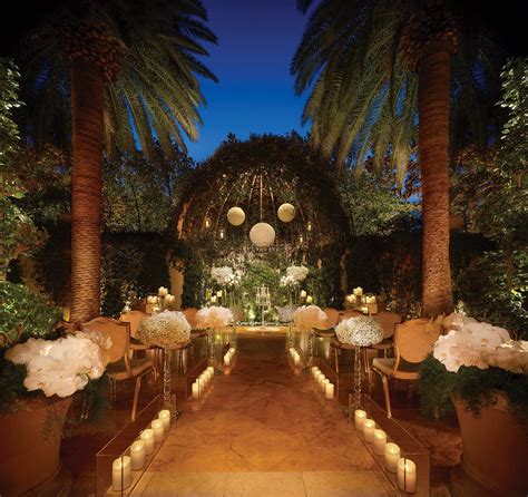 The Primrose Courtyard at night at Wynn Las Vegas. | Las vegas wedding venue, Vegas wedding ...