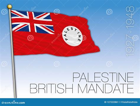 Palestine Historical Flag, Years 1927 To 1948, British Mandate Stock ...