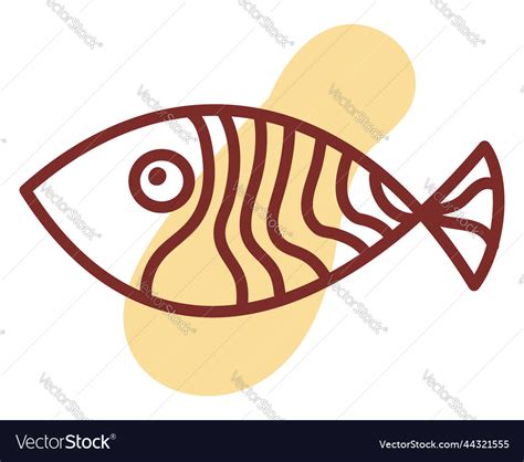 Aquarium yellow fish on a white background Vector Image