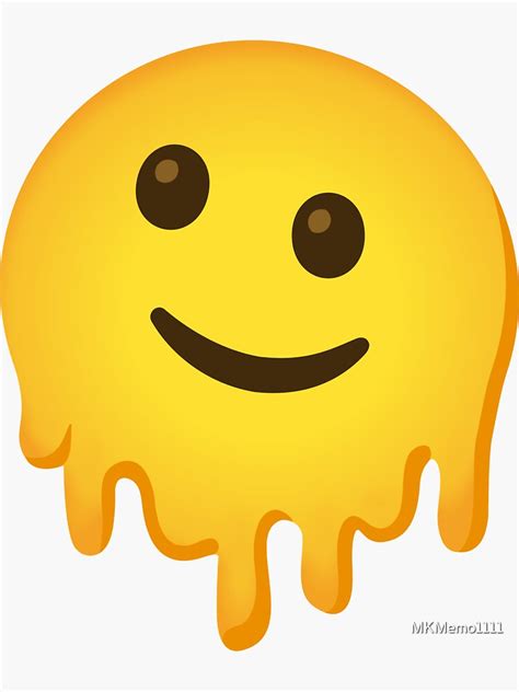 " Emoji Melting Face Gift" Sticker for Sale by MKMemo1111 | Redbubble