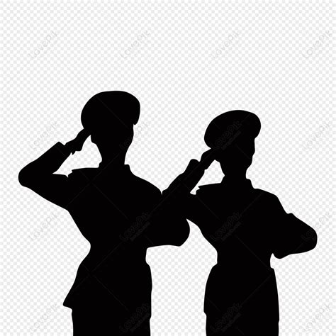 Military Silhouette, Salute Silhouette, National Day, Military PNG Free Download And Clipart ...