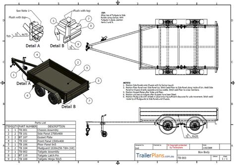 Tandem Box Trailer Plan | TRAILER PLANS | Plan~Build~Save