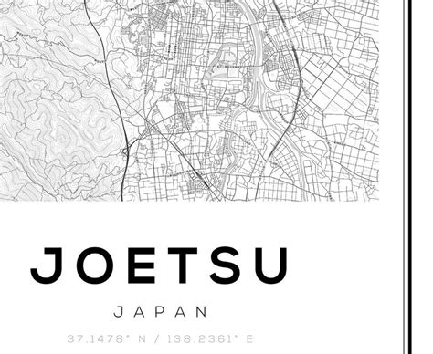 Joetsu Map Print Joetsu Japan Map of Joetsu Joetsu Map - Etsy